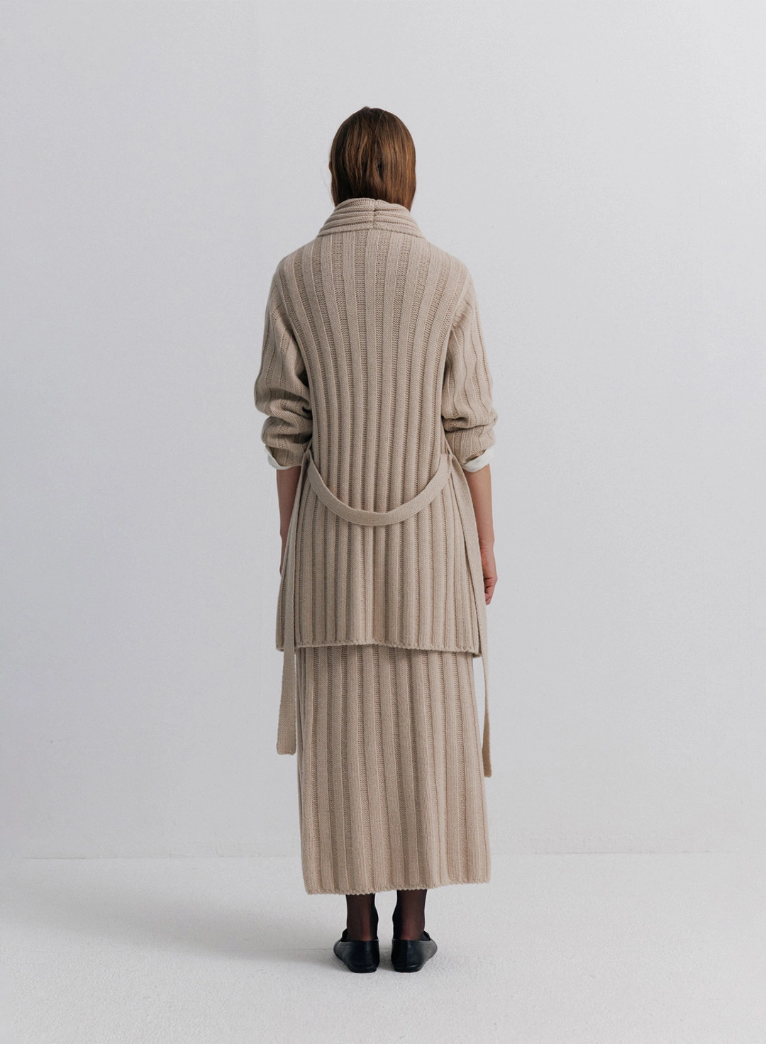 킨더살몬 Henrik Knitted Skirt Black 상품 이미지 3