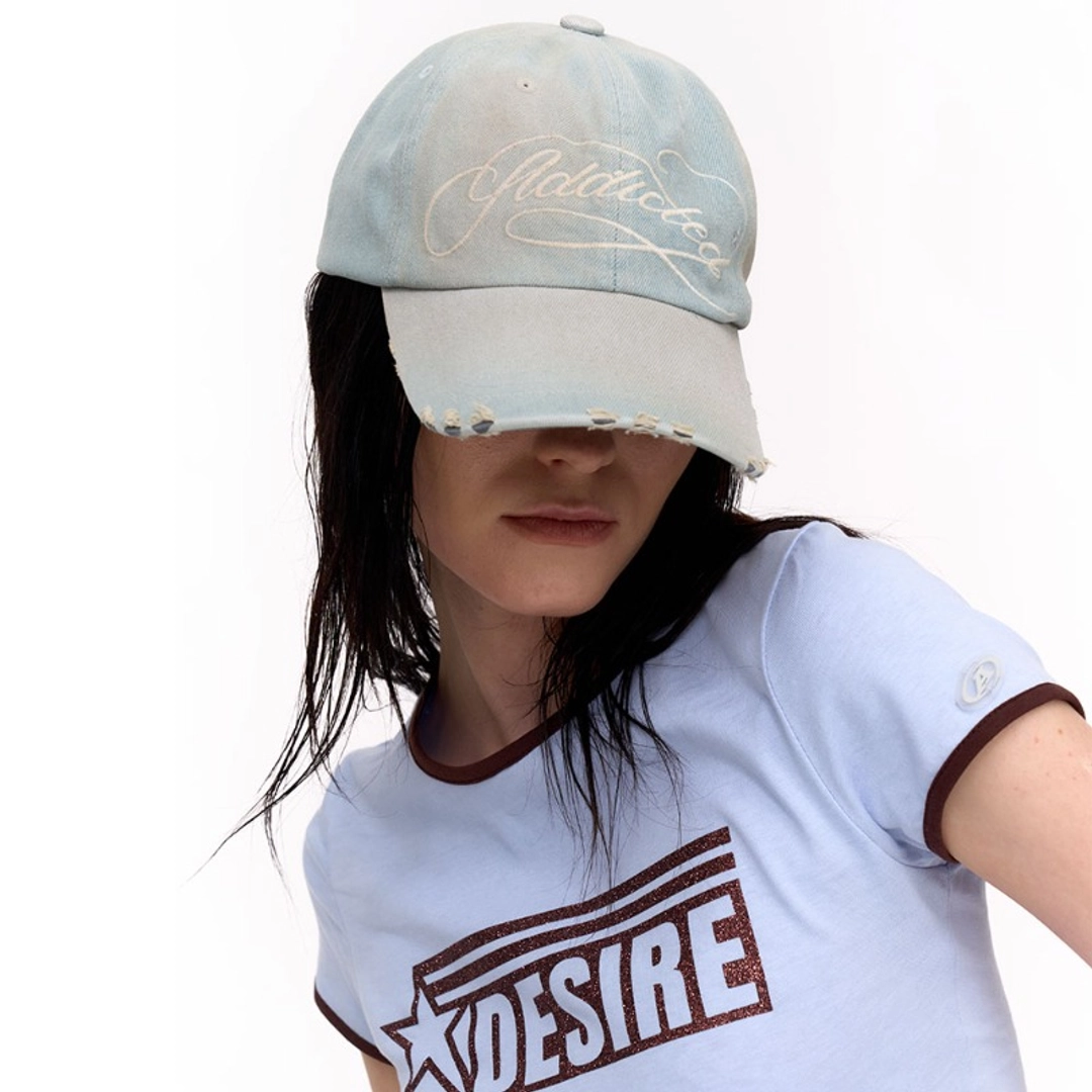 2000아카이브 TWINKLE DENIM CAP (LIGHT BLUE) 상품 이미지 2