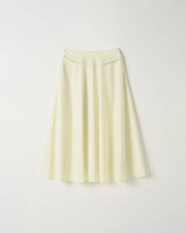 Belted Flare Skirt [CREAM]