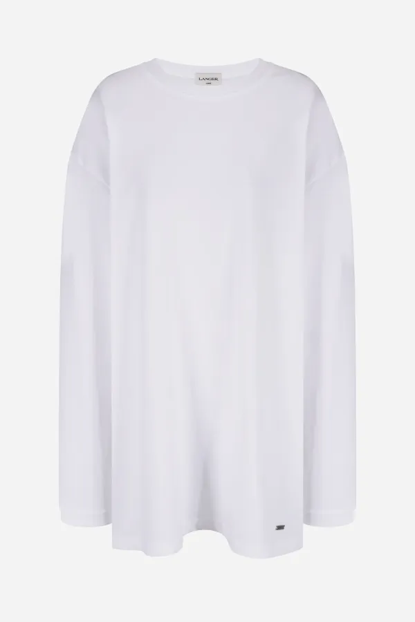 metal logo overfit long sleeve t-shirt