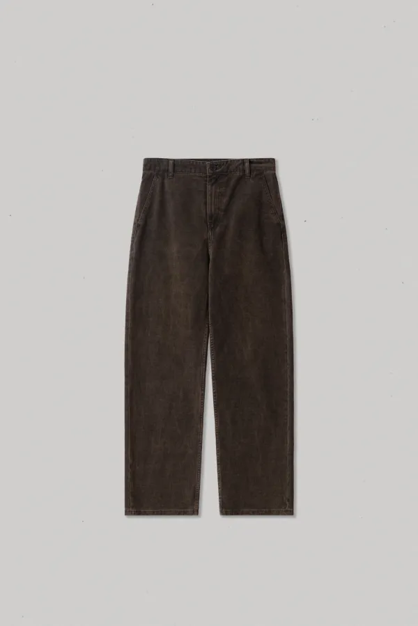 38467_Washed Faded Brown Straight Trousers [DYSEDEND]