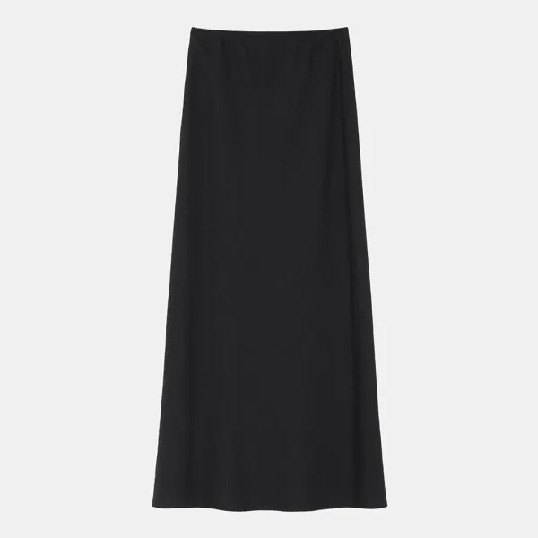 [예약배송 6/12 출고예정] textured bias skirt (black)