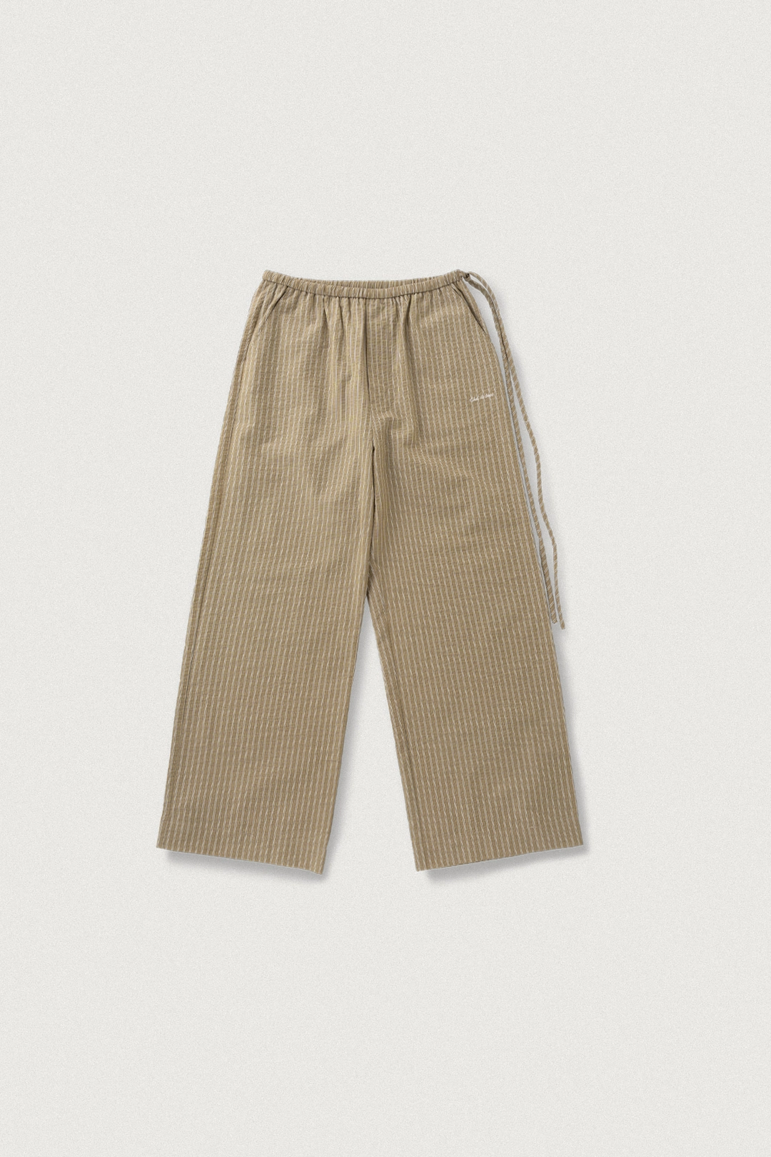 샤드라마 STRIPED POPLIN WIDE PANTS [BEIGE] 상품 이미지 1