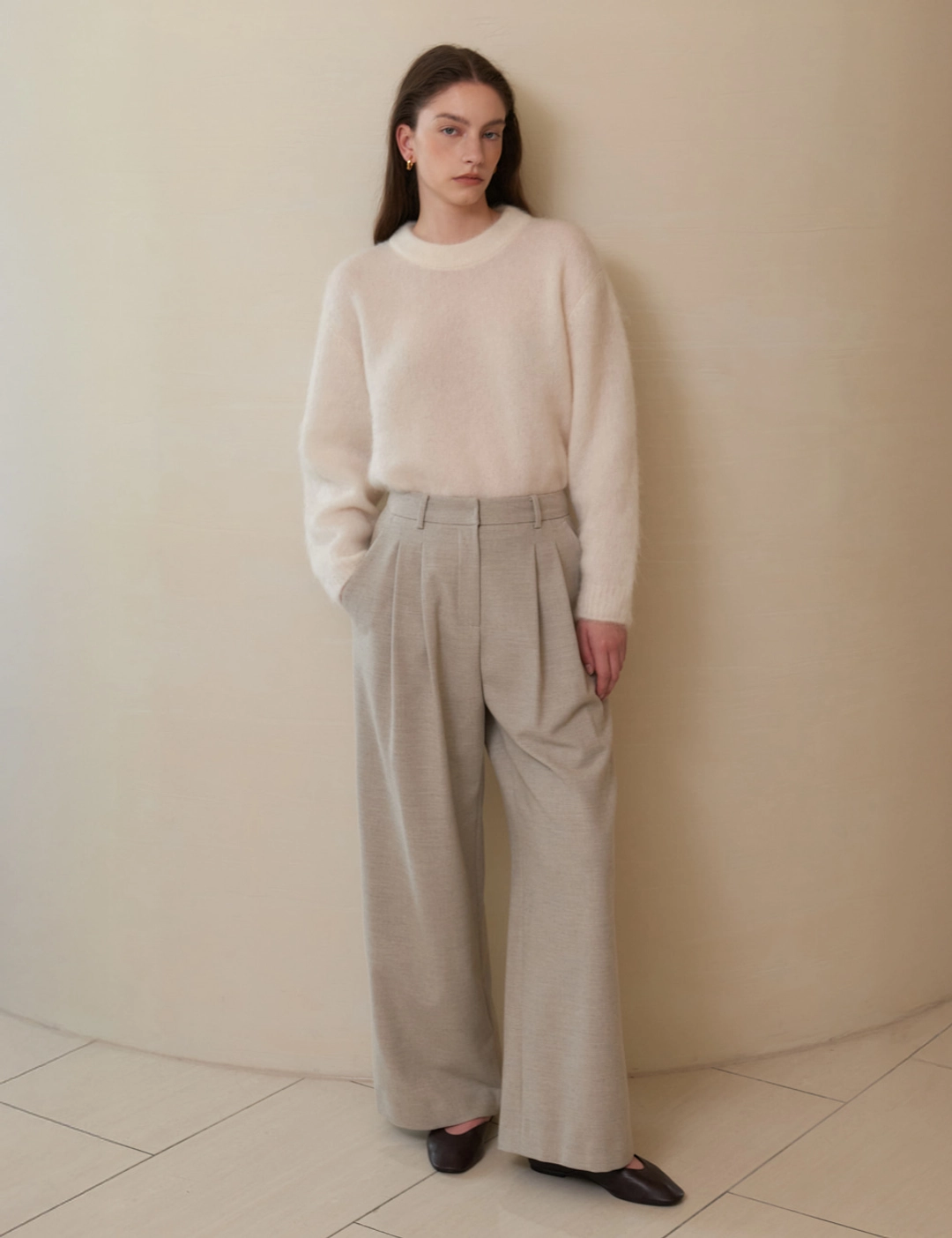 노미나떼 Winter Wane Wide Pants (Oat Beige) 상품 이미지 2