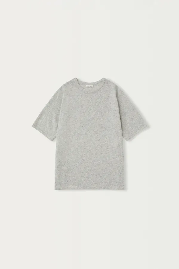 Short wool sleeve knit (Light gray)