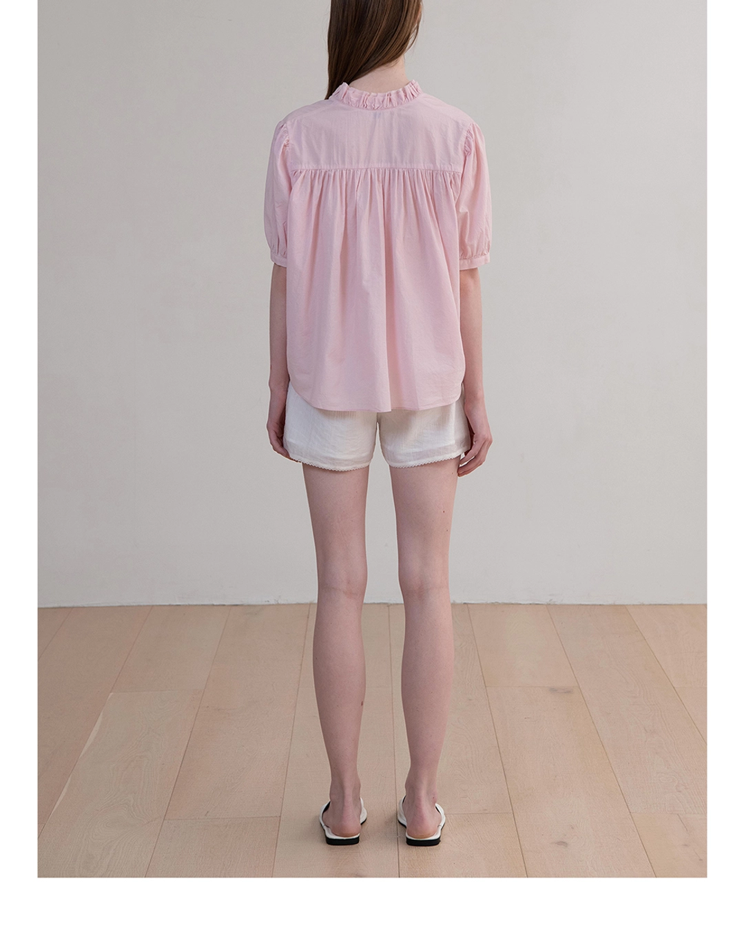 오브오브 Finn Frill Blouse_Pink 상품 이미지 3