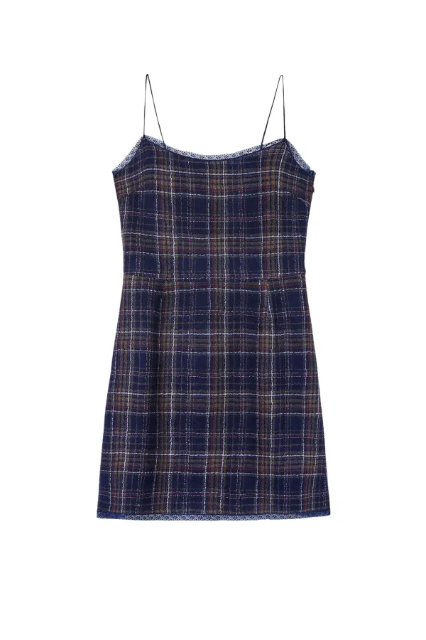 Via Bella slip check onepiece (Navy check)
