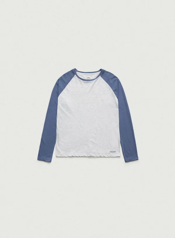 Raw Raglan T-Shirt_Melange Grey