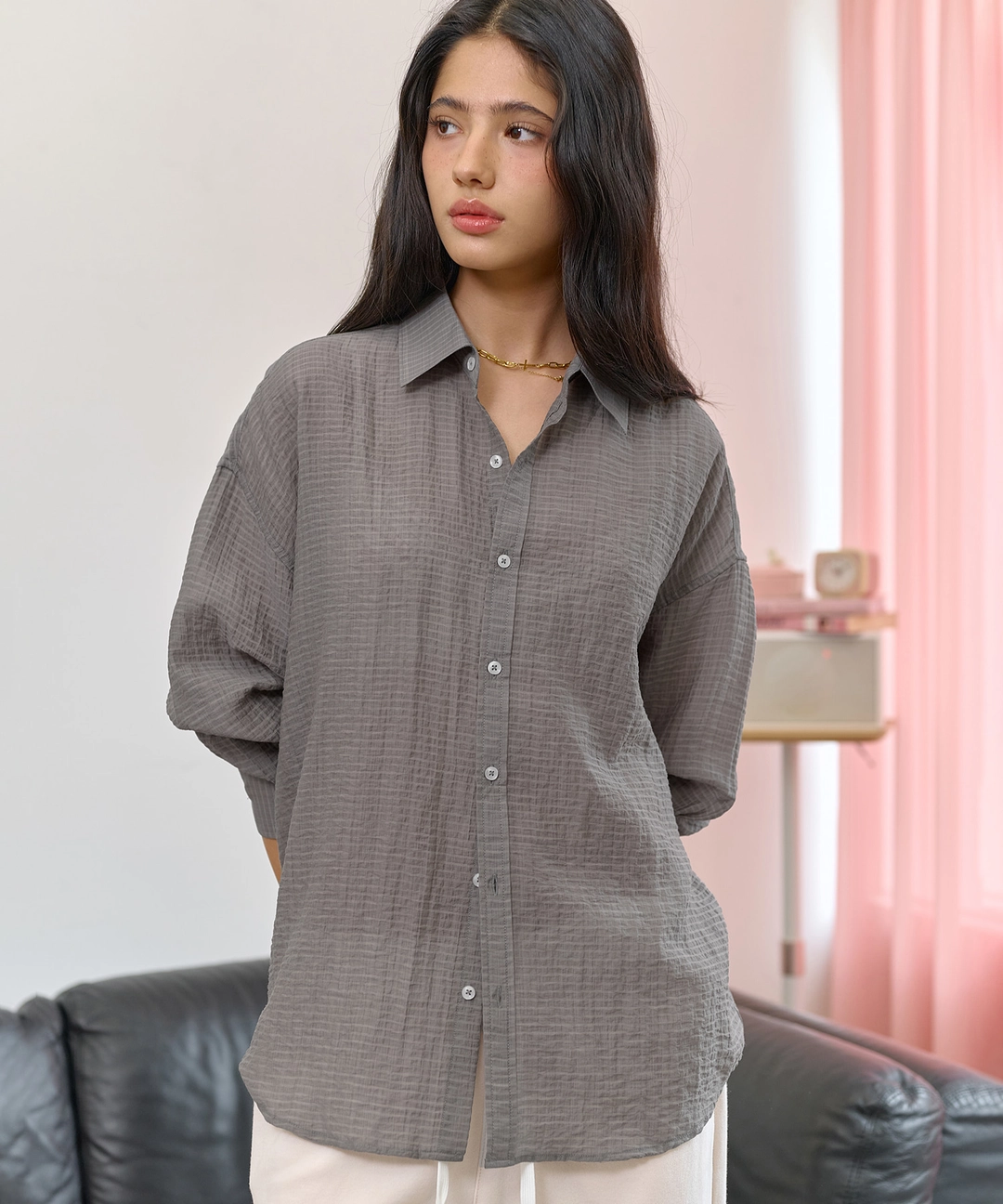 비터셀즈 Bonnie Check Shirt-Grey 상품 이미지 2