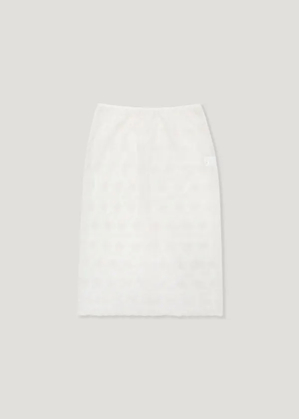 Sheer Lace Skirt_Ivory
