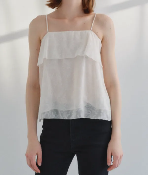 Odette Layer Sleeveless Top (Blush Cream)