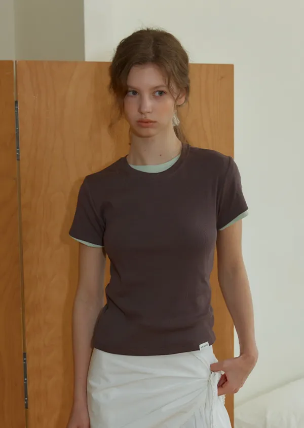 ANC ESSENTIAL ROUND T-SHIRT_BROWN
