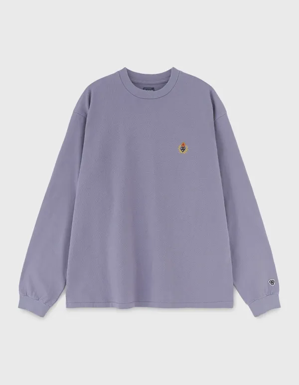 CREST WASHED 14S LONG SLEEVE / L.Purple