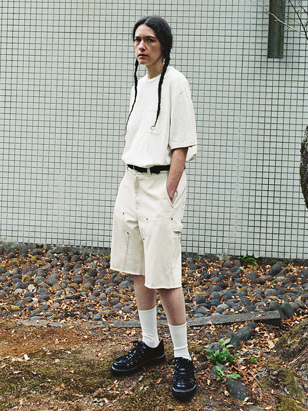 파르티멘토 Cut-Off Carpenter Shorts_Washed Ivory 상품 이미지 2