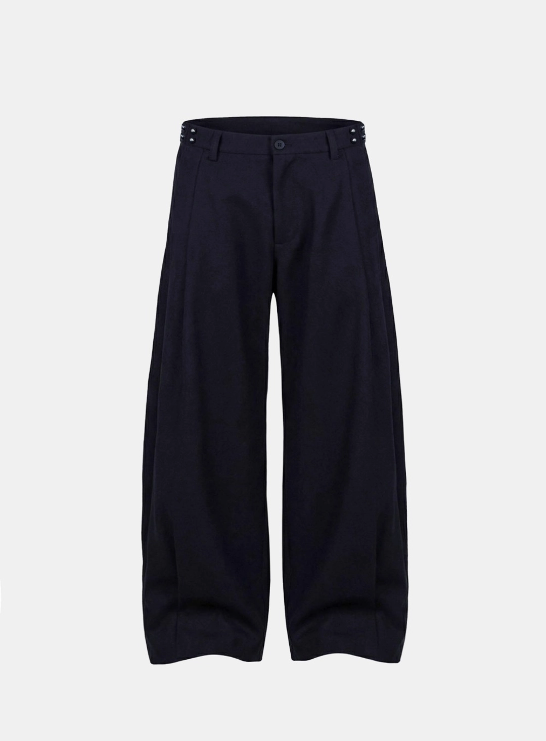 배드블러드 [w-pts26-083] 712 Spina Rivet Wide Slacks - Navy 상품 이미지 1