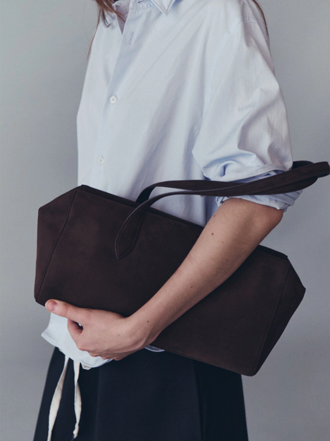 오브히 소프트 데이 스웨이드백 Soft Day Suede Bag_Dark Brown 상품 이미지 2