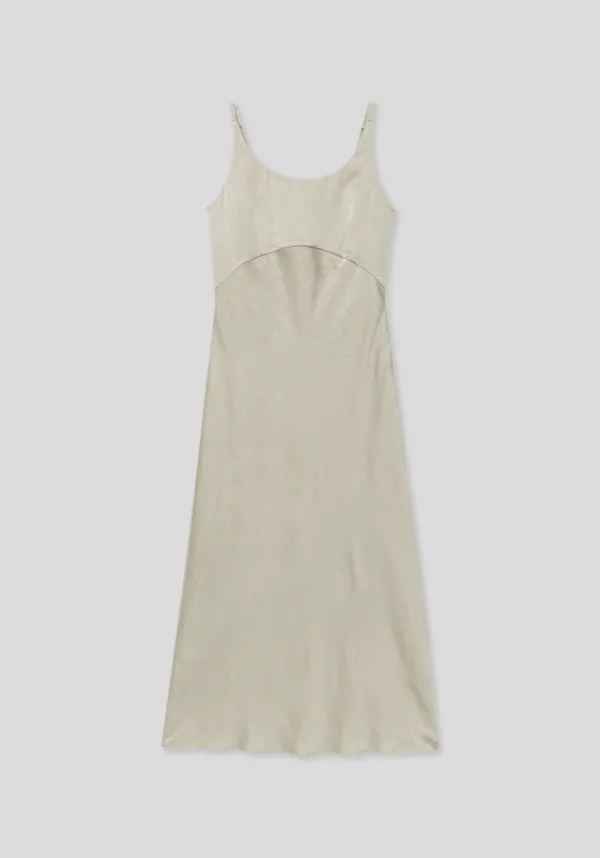 Celina SIlky Sleeveless Dress (Champagne Mist)