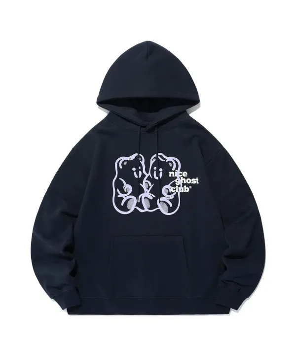 gummy bear & logo hoodie[navy]