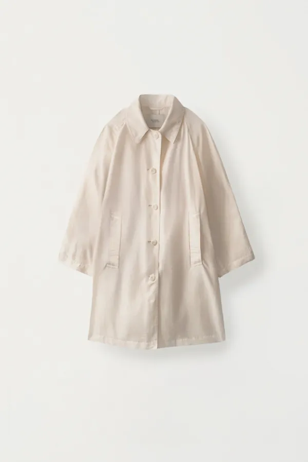 2ND / Light balmacaan summer trench (Pale butter)