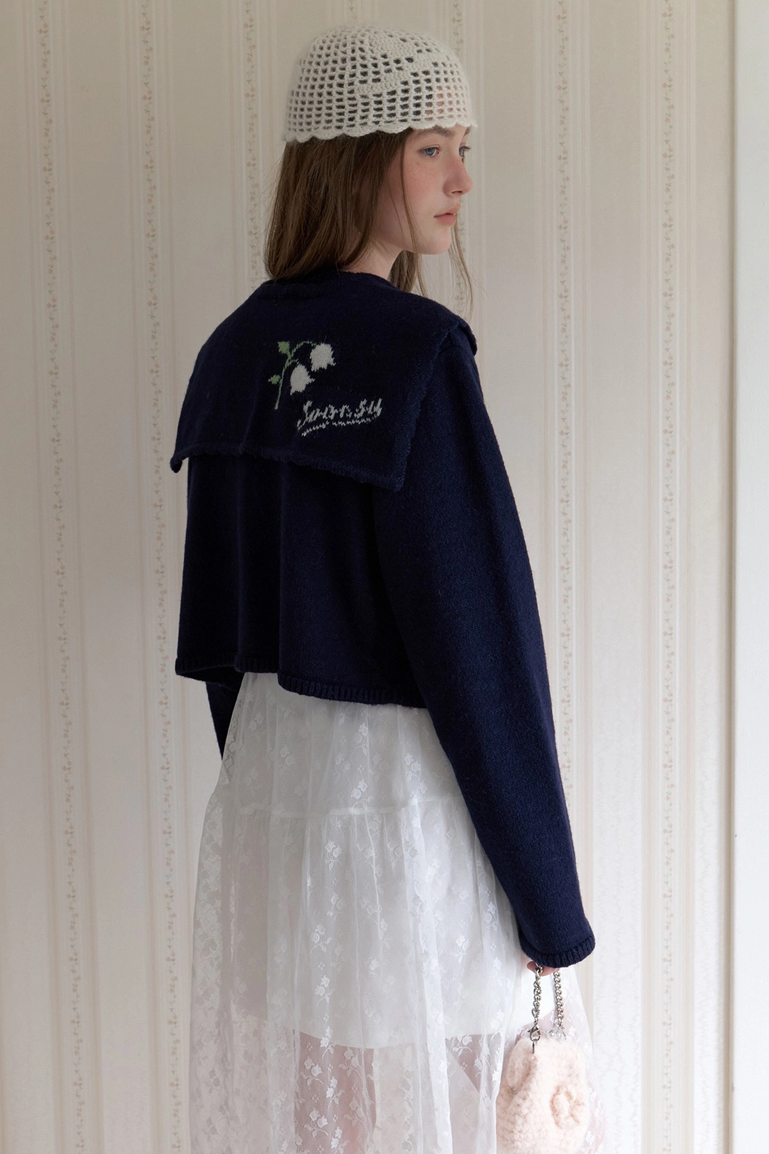 순수 Bell Cape Cardigan (Navy) 상품 이미지 1