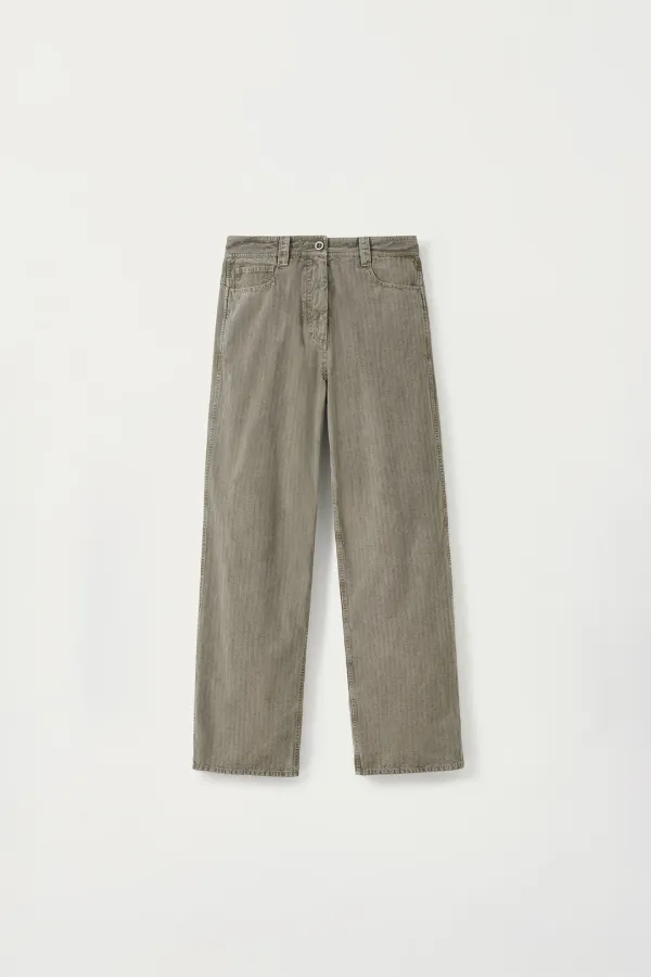 5TH / Jeanne cotton pants (Dust khaki)