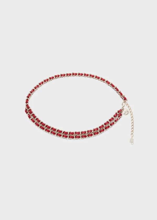PR Leather Chain Belt