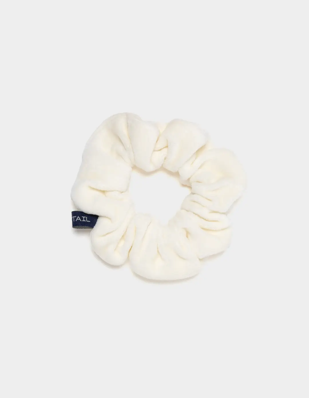 포니테일 Lulu Velour Scrunchie (Pale White) 상품 이미지 2