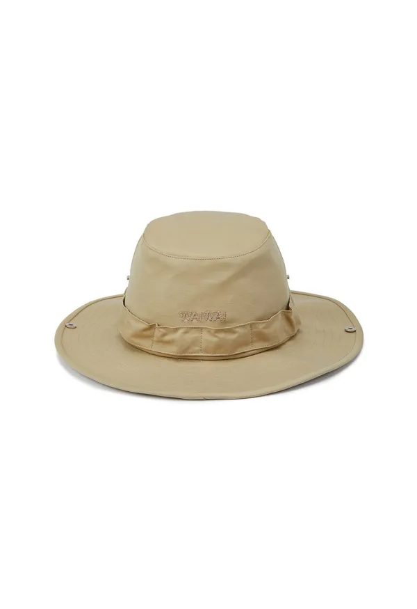 FOLDABLE WIDE BRIM FEDORA, BEIGE
