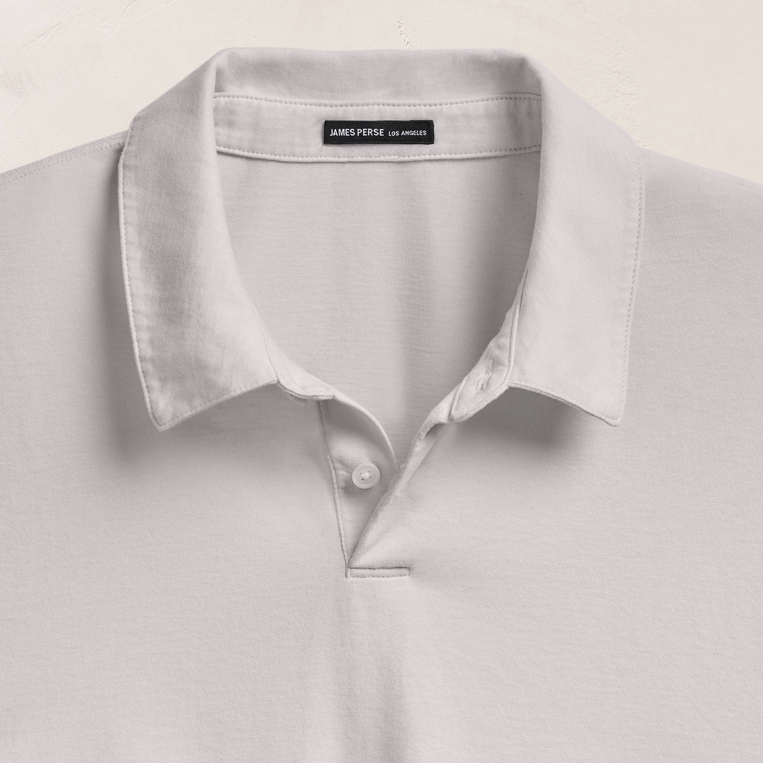 제임스펄스 Heavy Luxe Jersey Long Sleeve Polo - Light Mist 상품 이미지 2