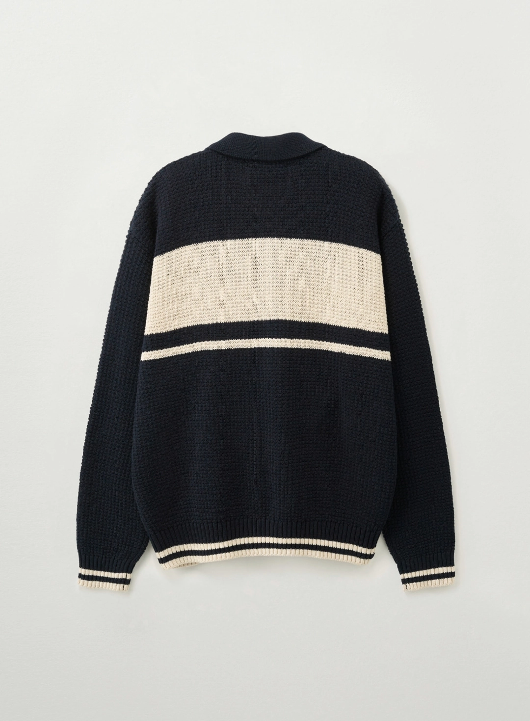 세터 Color Block Knit Zip-up - Navy 상품 이미지 2