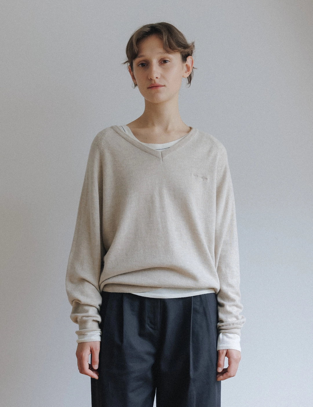 시엔느 Robert Merino Wool Knit (Oatmeal) 상품 이미지 1
