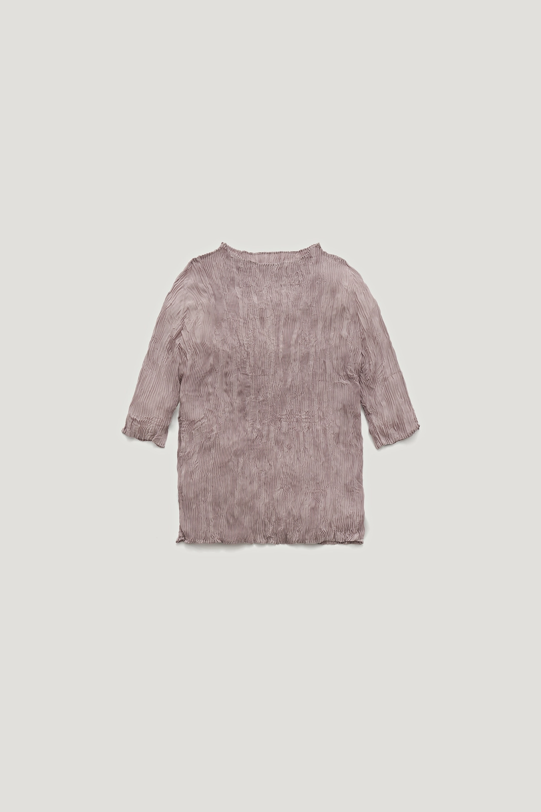 PLEATED BLOUSE_PURPLE BROWN