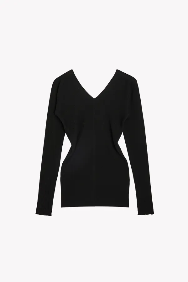 Neri V neck Knit (Black)