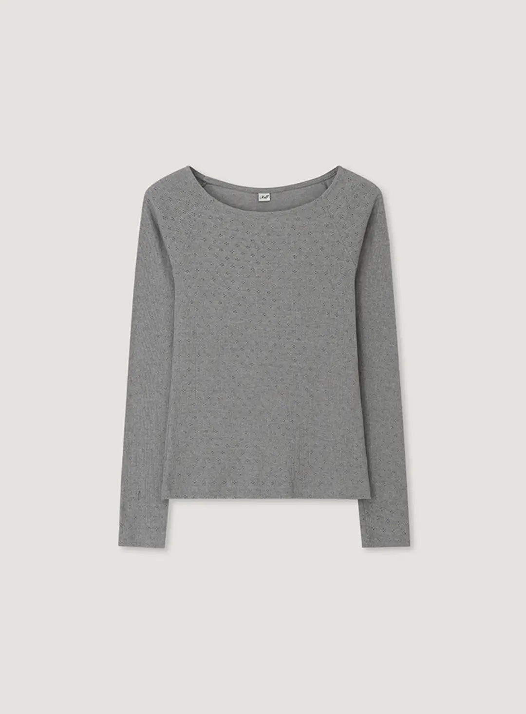 망고매니플리즈 RITO PUNCHING TEE_MELANGE GREY 상품 이미지 1