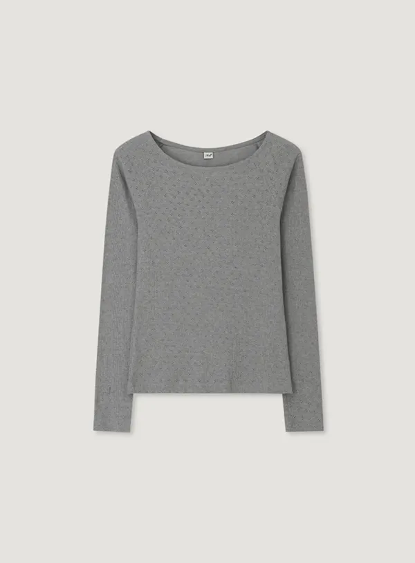 RITO PUNCHING TEE_MELANGE GREY