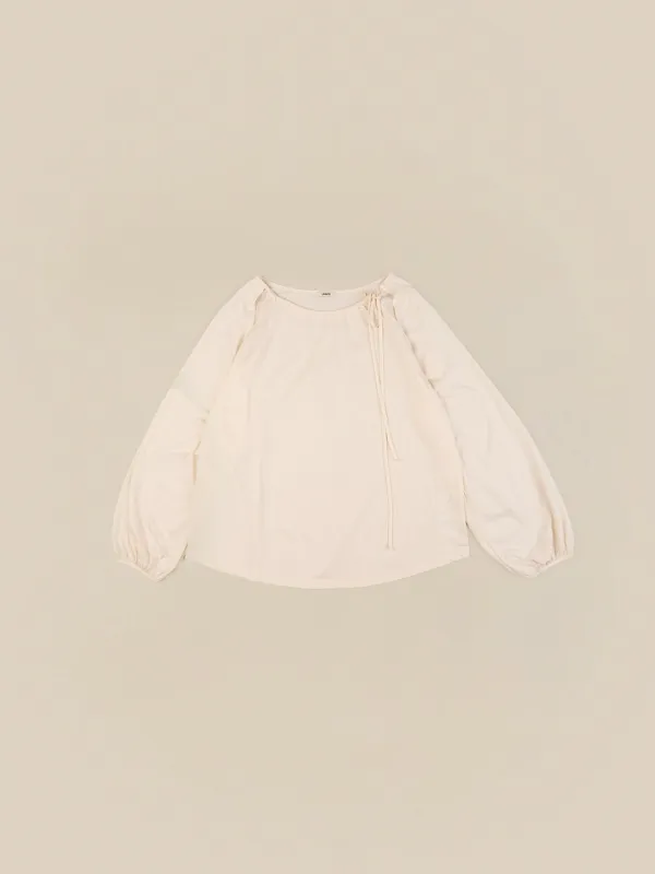 [*9/29 순차 출고 ] SHIRRING HALTER BLOUSE T [ CREAM ]