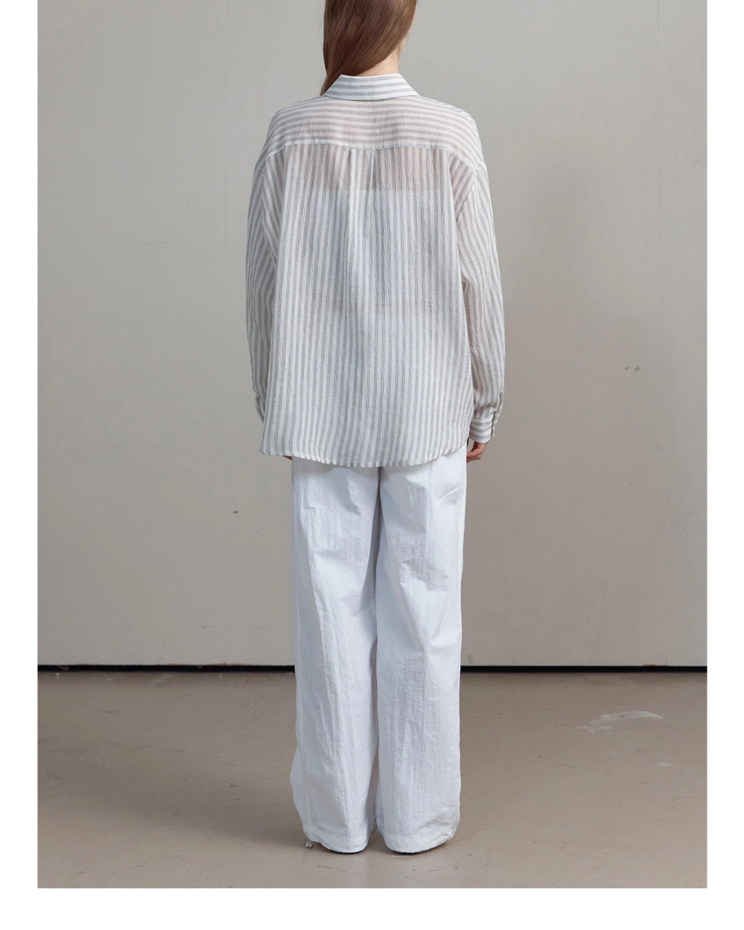 오브오브 Loe Organic Shirts_Stripe Ivory 상품 이미지 3