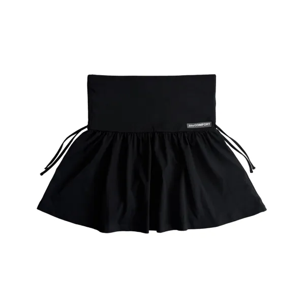 26-003 SHIRRING SKIRT (BLACK)