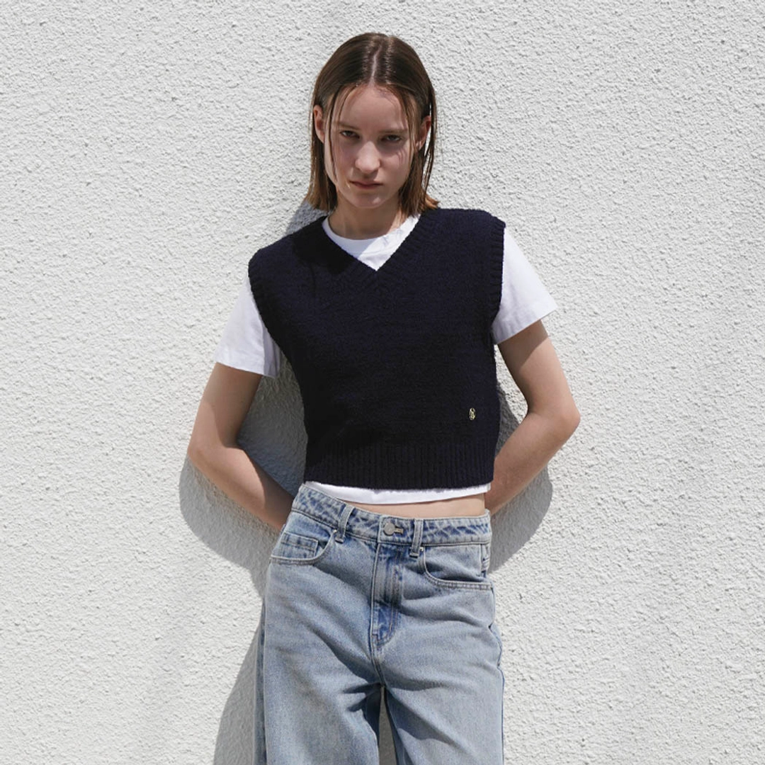 아뜰리에 나인 (VT-0265)ESSENTIAL JACE BOUCLE KNIT VEST 상품 이미지 1