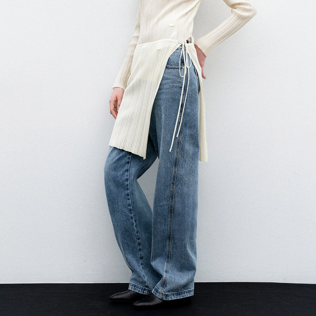 아뜰리에 나인 (SK-5057)ACCORD PLEATS LAYERED WRAP KNIT SKIRT 상품 이미지 2