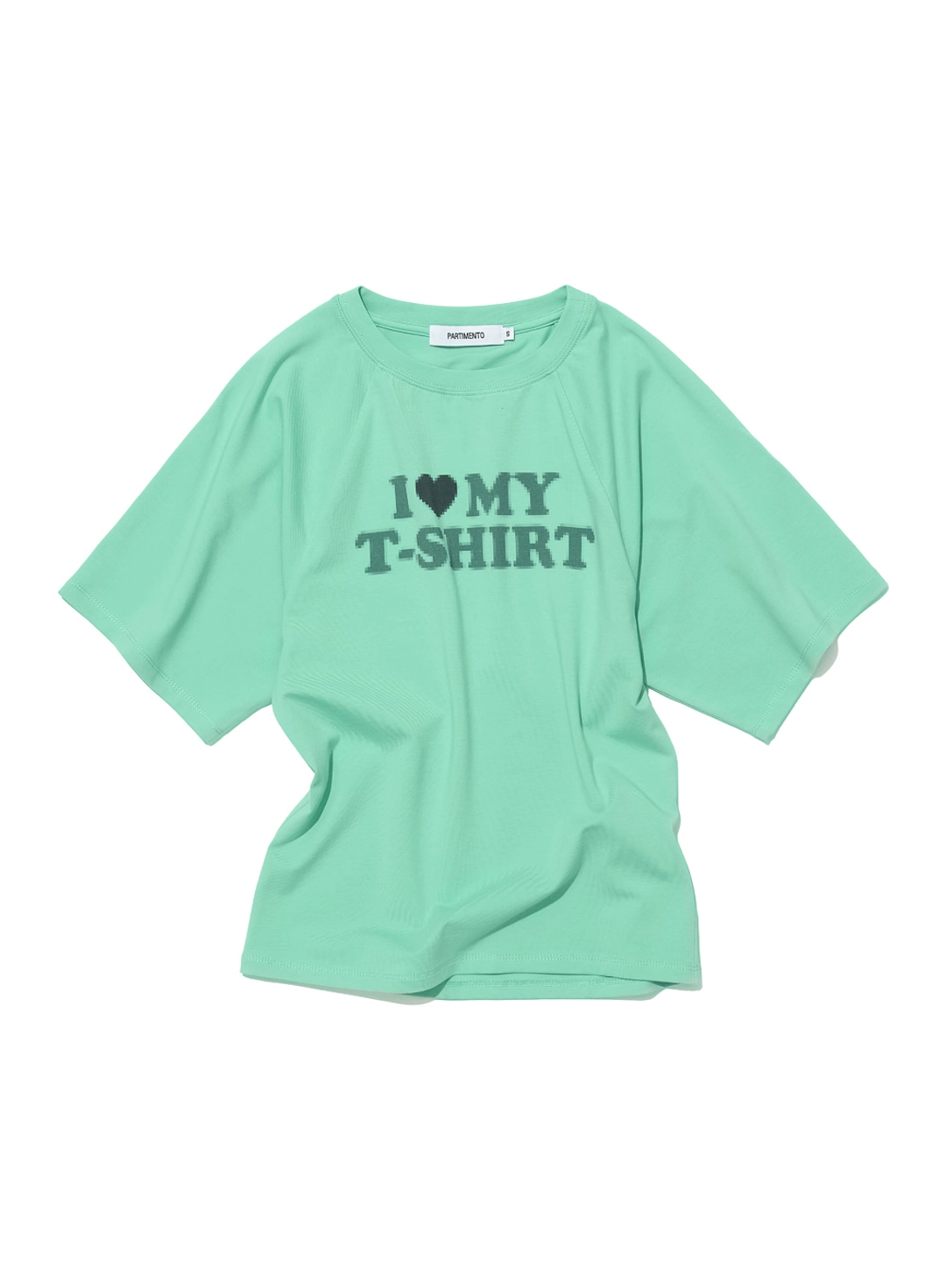 파르티멘토 [WOMEN] BAT SLEEVE ILT PRINTED TEE_EMERALD 상품 이미지 1
