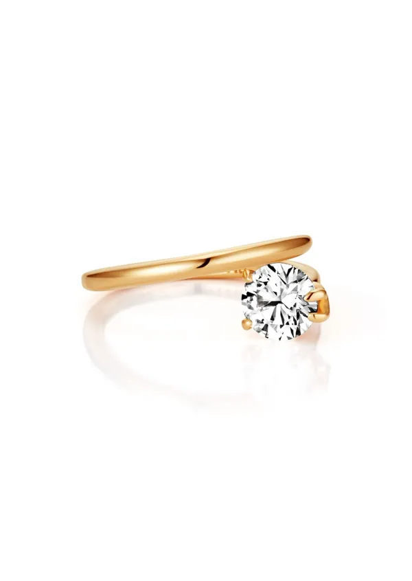 [G] 1CT Flow Solitaire Ring