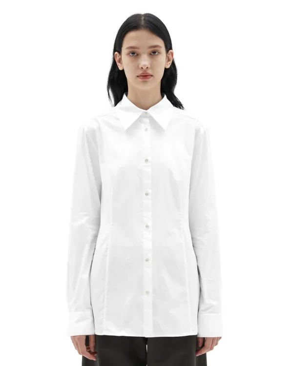 22FW W Dart Blouse, White