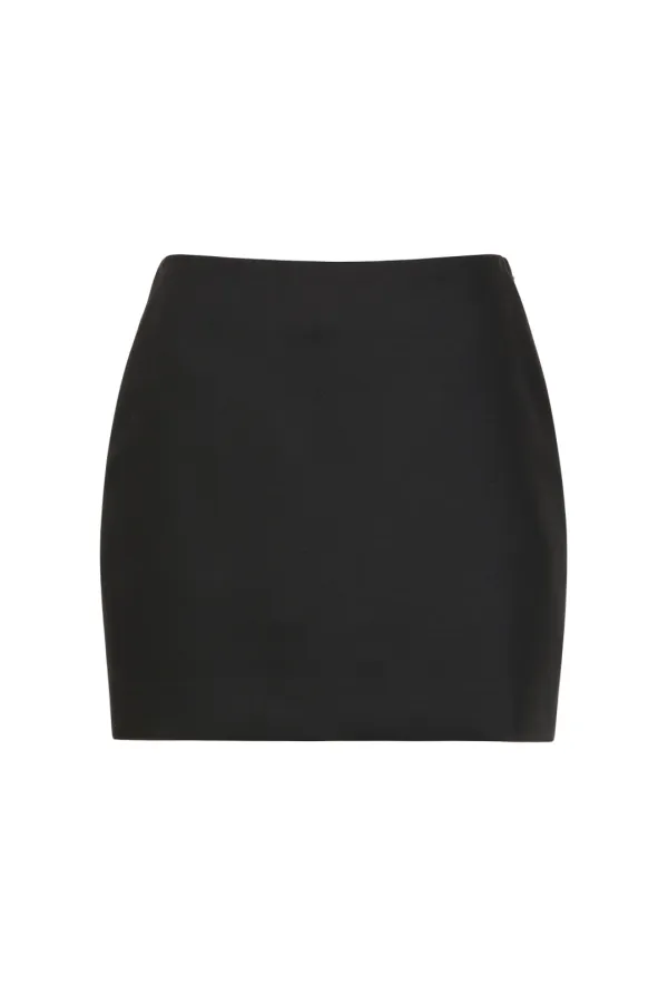 Low Rise Mini Skirt, Black
