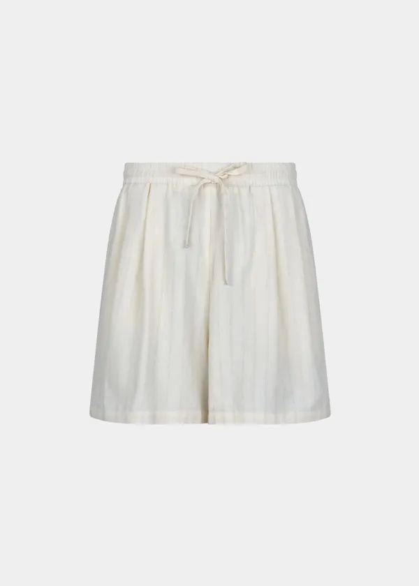 W MOROCCO STRIPED SHORTS - IVORY