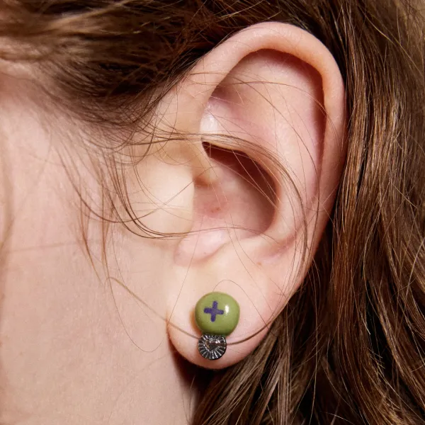muscat earrings-green