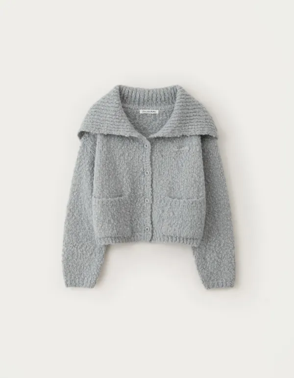 Buddy Wool Sailor Cardigan - Light Grey
