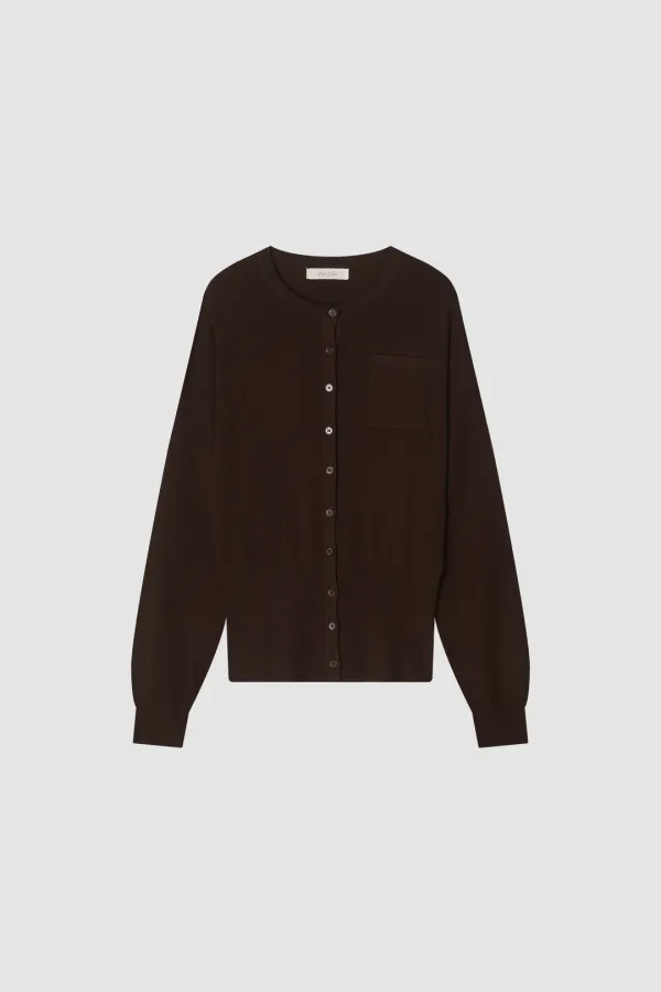 Julie Pocket Cardigan_Brown