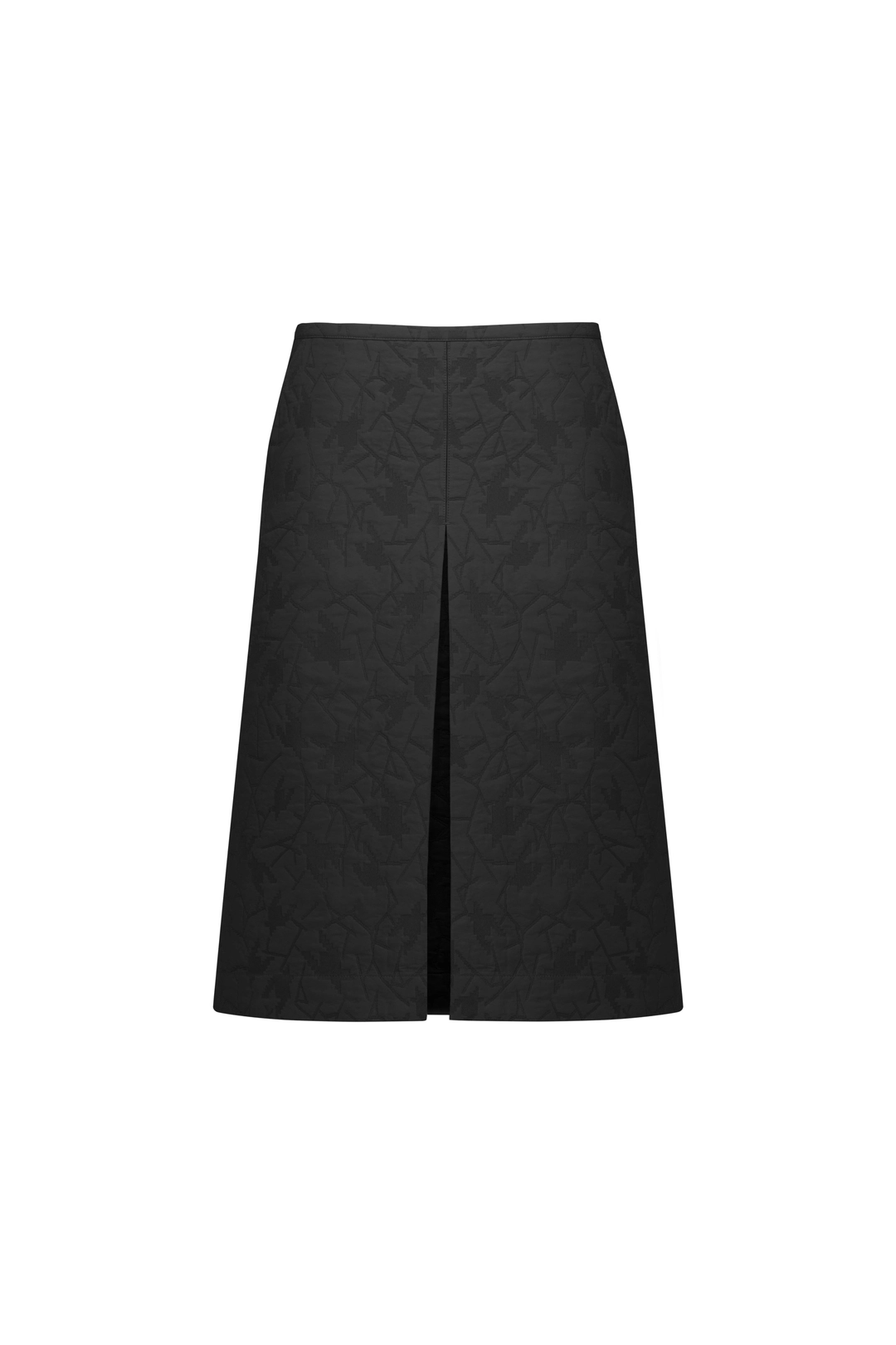 포코포스카 FRONT TUCK MIDI SKIRT (BLACK) 상품 이미지 1