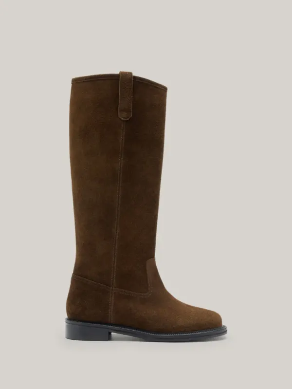 Amber suede long boots